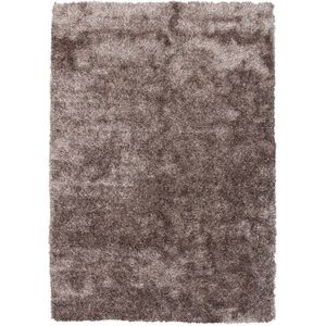 Diamond Hoogpolig Fluweel Vloerkleed Velvet Tapijt Taupe- 160x230 CM