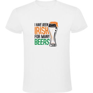 I have been Irish for many beers Heren T-shirt | St. Patrick's Day | Bier | Alcohol  | Drank | Kroeg | Feest | Zwart