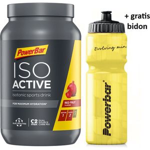 Powerbar IsoActive + GRATIS Powerbar bidon - sportdrank - 20 liter - Red Fruit