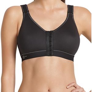 Anita - Frontline Sport bh met voorsluiting - Zwart - 90D