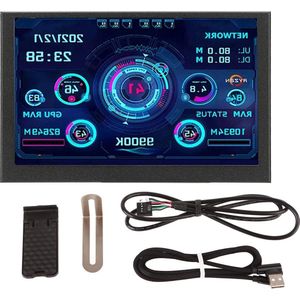 5 Inch IPS USB C TYPE C Minischerm PC CPU Gegevensmonitor - AIDA64 Temperatuurweergave - Computertemperatuurmonitor met PC CPU GPU RAM Data .