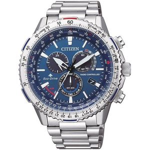 Citizen Radio Controlled Horloge - Citizen heren horloge - Blauww - diameter 47 mm - roestvrij staal