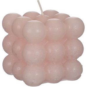 Ideas 4 Seaons - Kaars Bubble - Roze - 8x8x8cm