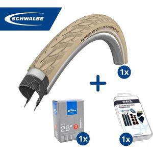 Fietsband - Schwalbe - Buiten- & binnenband - Delta Cruiser Plus & SV17 - 28 inch x 1.10 - 1.75 - 40 mm - Met plaksetje