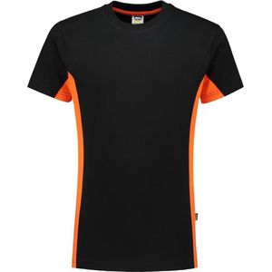 Tricorp T-shirt Bicolor 102004 Zwart / Oranje - Maat 3XL
