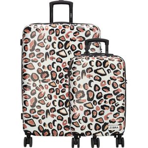 Zebra Trends Animal Travel Kofferset - 2 delig - TSA slot - Luipaard