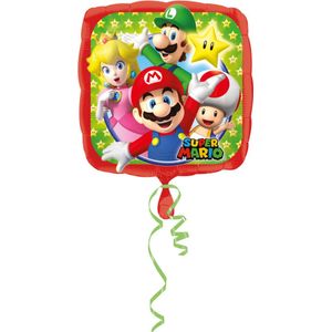 Amscan - Nintendo - Super Mario - Folie ballon - Helium ballon - 43Cm - Leeg - 1 Stuks.