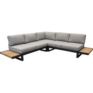 Ravenna platform hoek loungeset 3 delig antraciet aluminium