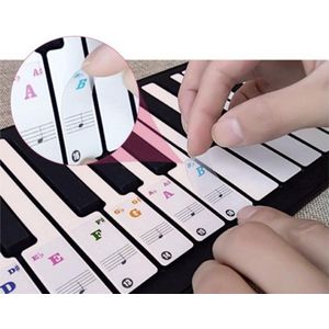 Piano Stickers - Gekleurde Noten - Voor Beginners - Lezen Muziek Noten - 88 - Keyboard - Toetsen - Eenvoudig Leren Spelen