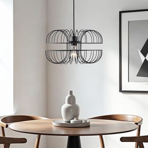 Industriële hanglamp met zwart metaal - Hilo