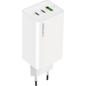 Mobiparts - 65 Watt Universele GaN QC Snellader 65W - USB-C - PD 3.0 - Geschikt voor o.a. Laptops, Tablets, Apple iPhone en Samsung Smartphones