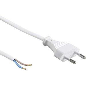 Allteq - Open eind aansluitsnoer - Euro stekker - 2 meter - Wit
