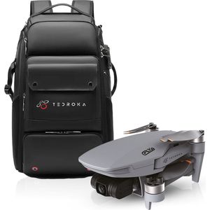 Tedroka C-Fly Drone met GPS 4K-camera - vliegtijd 52 minuten - 4K UHD-video - inclusief 2 batterijen, Tedroka® cameratas, draagbare tas & SD kaart