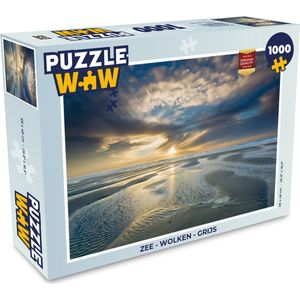 Puzzel Zee - Wolken - Grijs - Legpuzzel - Puzzel 1000 stukjes volwassenen