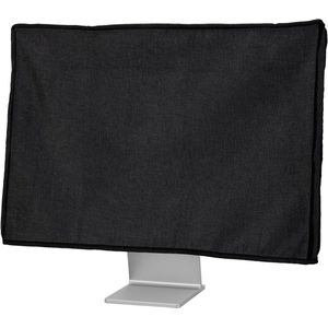 27-28"" Monitor Protective Case - Linen Dust Cover in Black for Computer Screen