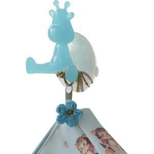 Compactor Zuignap Muurhaak Giraffe 8,5 Cm Turquoise