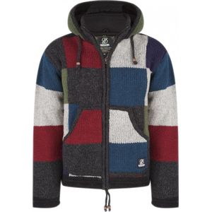 Gebreid Wollen Heren/Uni Vest van Schapenwol met Polyester Fleece voering en vaste capuchon met binnenkraag - SHAKALOHA - M Patch NH Winston S