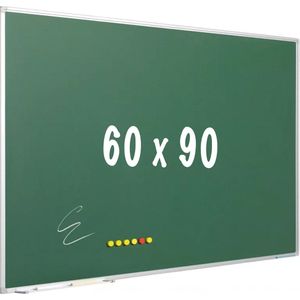 Krijtbord PRO - Magnetisch - Schoolbord - Eenvoudige montage - Geëmailleerd staal - Groen - 90x60cm