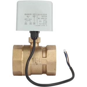 2 Inch Gemotoriseerde Kogelkraan DN50 AC 220V 2-Weg 3-Draads Messing Elektrische voor Verwarming/Ventilatie/Airconditioning/Koeling/Ect.