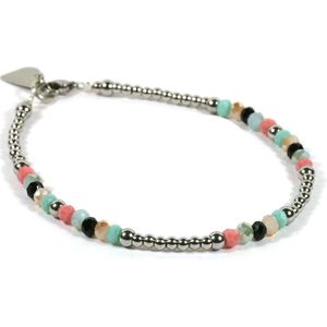 Heaven Eleven - meisjes - Enkelbandjes - glas - turkoois - 1mm -19cm