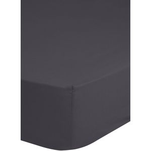 Cheqo® Hoeslaken - 180x220cm - 100% Zacht Katoen - Tot 25cm Matrasdikte - Antraciet Grijs