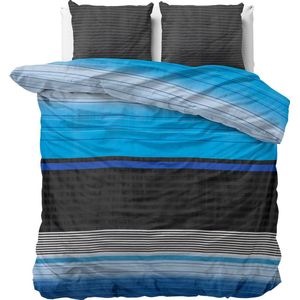 Sleeptime Cura - Dekbedovertrekset - Lits-Jumeaux - 240x200/220 + 2 kussenslopen 60x70 - Blauw