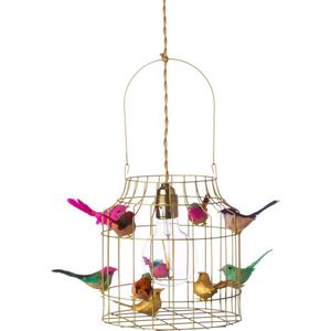 Dutch Dilight Kinderhanglamp - met 9 Vogels - Goud