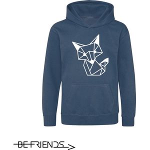 Be Friends Hoodie - Vos - Kinderen - Blauw - Maat 12-13 jaar