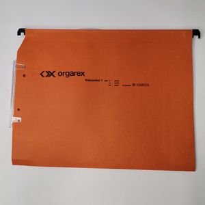 Verticale Hangmap Esselte, Orgarex, Visivontrol 1 V-bodem Oranje - 25 stuks - Voor Thuiswerken