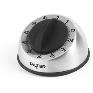 Mechanische Keukentimer van RVS - 60 Minuten Aftelmechanisme met Softtouch Wijzerplaat