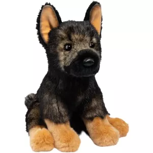 Duitse herder hond pluchen decoratie bruin/grijs staand xl 98 cm