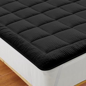 Microvezel matrasbeschermer 140 x 200 cm - boxspring matras tot 20-30 cm - donkergrijs - allergiebestendig matrasbeschermer 140x200