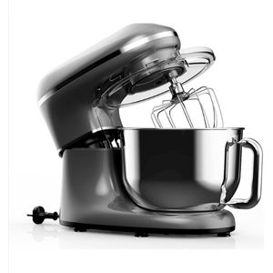 Mixer met Mengkom - Keukenmachinemixer Met 6 Snelheden - Mixer Keukenmachine Met 6.2L RVS Kom