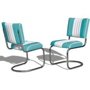 Bel Air Retro Eetkamerstoel CO-27 Turquoise