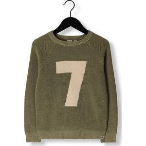 DAILY7 Knitted Sweater Dialy7 Truien & Vesten Jongens - Sweater - Hoodie - Vest- Groen - Maat 98