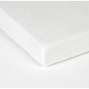 Molton Topper Hoeslaken - Rondom Elastiek -2Persoons-160x200- cm -Wit -Hoekhoogte 15 cm
