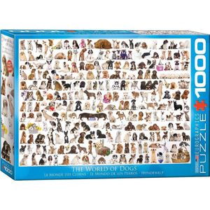 Eurographics puzzel The World of Dogs - 1000 stukjes