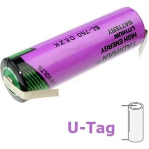 1 Stuk - U-Soldeerlippen - Tadiran SL-760 AA Lithium batterij 3.6V