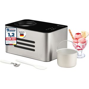 Sommertal Ijsmachine ICE1500 3-in-1 Ijsmachine, 150 W, Melkijs & Sorbet Roestvaststalen Ijsmachine 1,5L 150W Compressor