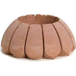 Kandelaar beton - Petal theelichthouder - terracotta - Ø7,2xH3 cm - set van 2 - Rustik Lys