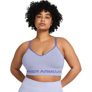 Under Armour UA Seamless Low Long Bra Dames Sportbeha - Paars - Maat L