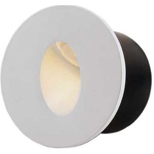 LED trapverlichting - wandlamp inbouw rond | Wit | Ø60mm | 3Watt | 3000K.