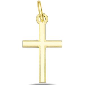 Juwelier Zwartevalk 14 karaat gouden kruis hanger - 14.276
