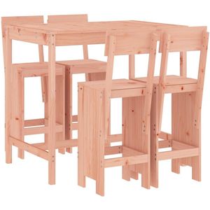 vidaXL Tuinbarset - Tuinbarsets - Tuinset - Eethoek - 5-delige Tuinset massief douglashout