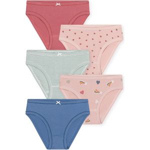 Petit Bateau Setje met 5 katoenen onderbroekjes met hartjes voor kinderen Meisjes Onderbroek - Maat 104