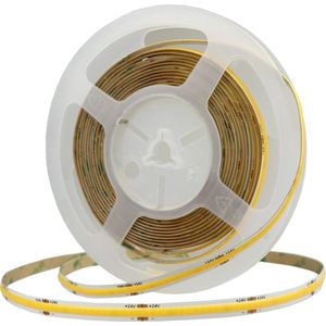 COB LED Strip | 5mm | 320LED's | Basic | 5 meter | Dimbaar | IP22 | 24V | 10 Watt P/M - 3000K - Warm wit (830)