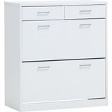 Schoenenkast Spacio 2 grote & 2 kleine laden - wit