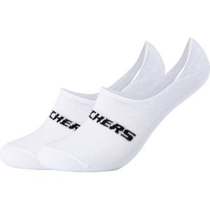 Skechers 2PPK Mesh Ventilation Footies Socks SK44008-1000, Unisex, Wit, Sokken, maat: 47-49