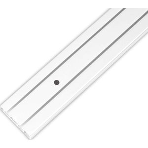 Gordijnrails 120 cm met 2 Lussen voor Schuifgordijnen en Plooiband Gordijnen