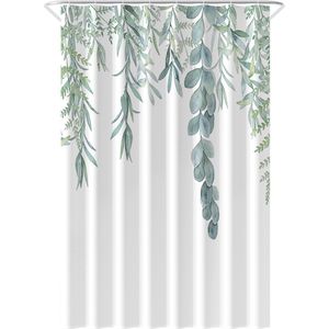 Loti Living Douchegordijn Anti Schimmel – Hangplant - Inclusief ringen – Waterdicht - Polyester - Douchegordijn 120x200 cm